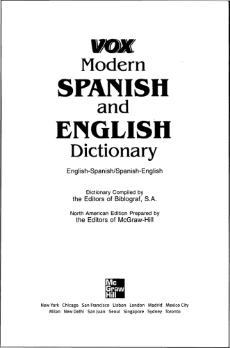 Vox Modern Spanish and English Dictionary