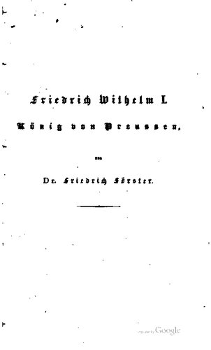 Friedrich Wilhelm I. König von Preussen