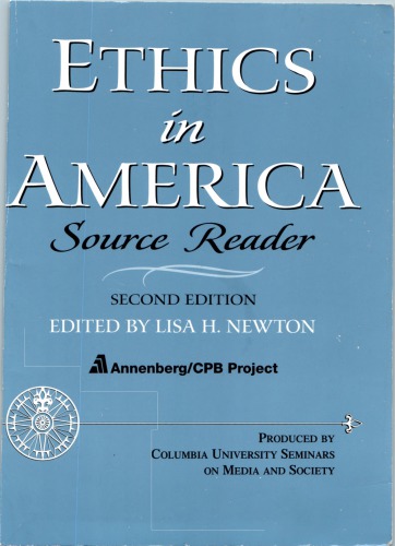 Ethics in America : source reader