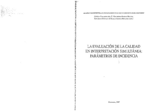 LA EVALUACIÓN DE LA CALIDAD EN INTERPRETACIÓN SIMULTÁNEA: PARÁMETROS DE INCIDENCIA