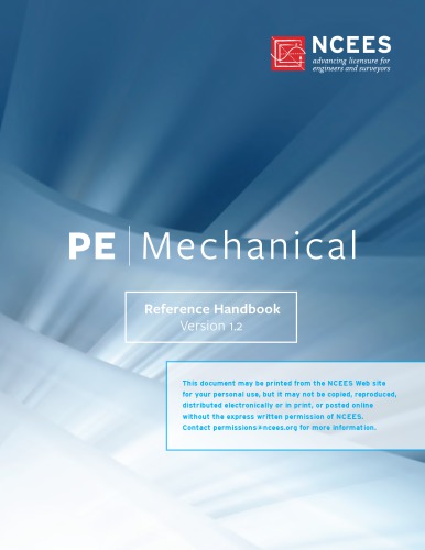 Principles and Practice of Engineering PE Mechanical Reference Handbook