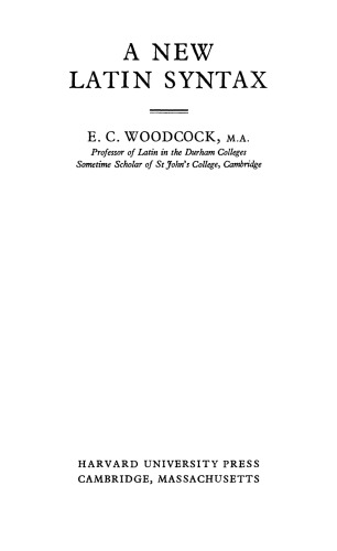 A New Latin Syntax