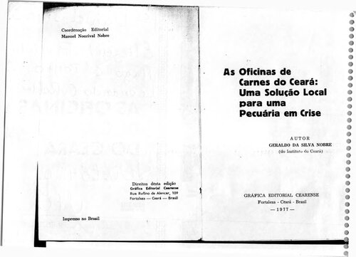 As Oficinas de Carne do Ceará - Uma Solução Local para uma Pecuária em Crise