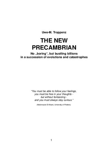 The New Precambrian