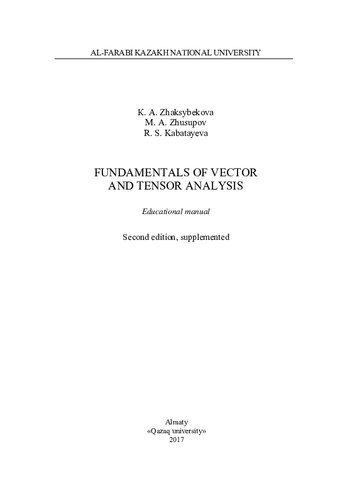 Fundamentals of Vector and Tensor Analysis.