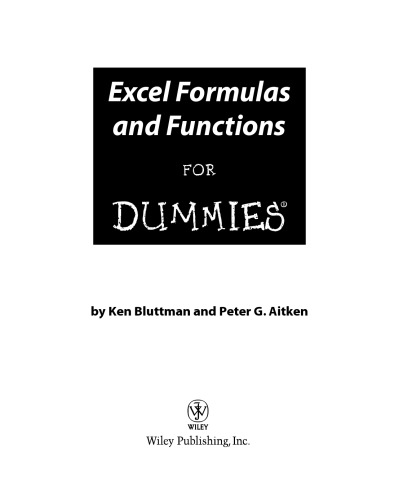 Excel Formulas and Functions For Dummies