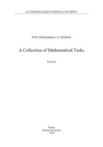 A collection of mathematical tasks: tutorial