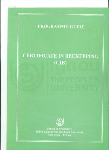 Certificate in Bee Keeping (CIB)