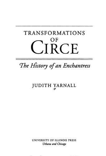 Transformations of Circe : the history of an enchantress