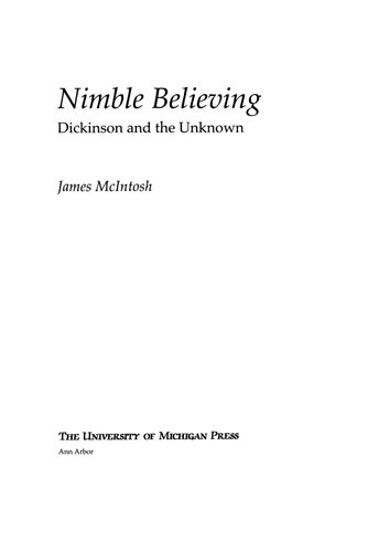 Nimble believing : Dickinson and the unknown