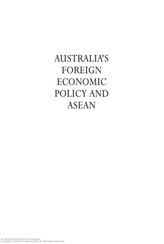 Australia's Foreign Economic Policy and ASEAN