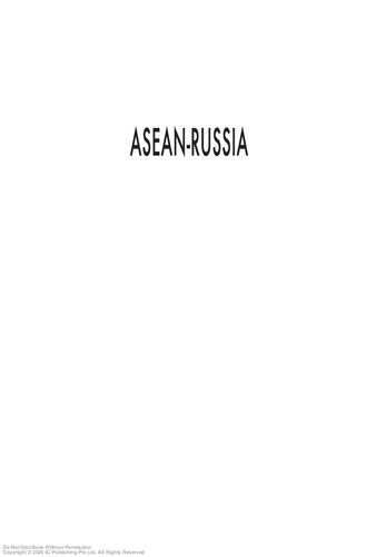 ASEAN-Russia foundations and future prospects