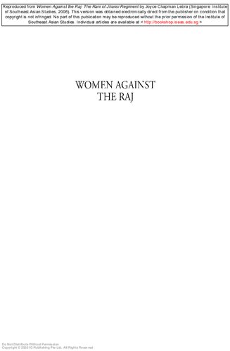 Women against the Raj : the Rani of Jhansi regiment