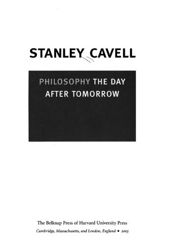 Philosophy the day after tomorrow