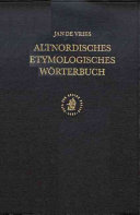 Altnordisches etymologisches Wörterbuch