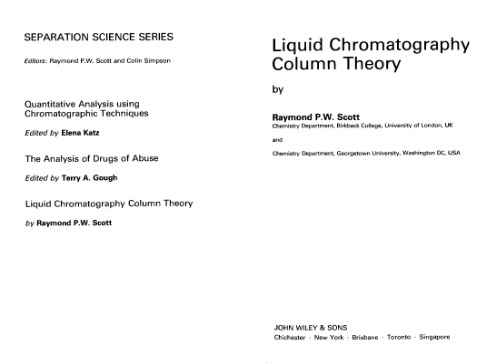 Liquid Chromatography Column Theory