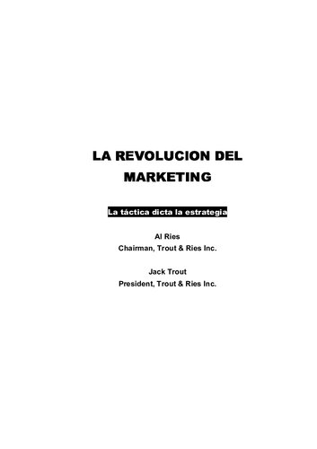 La Revolucion Del Marketing