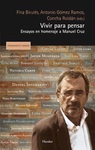 Vivir para pensar: Ensayos en homenaje a Manuel Cruz