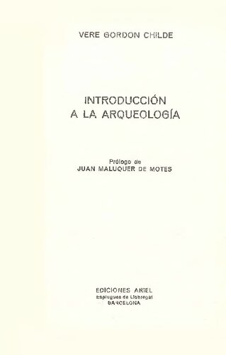 Introduccion A La Arqueologia