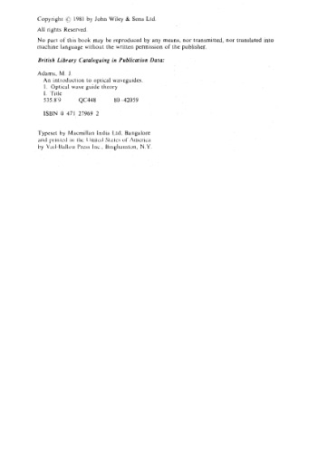 Introduction to Optical Waveguide