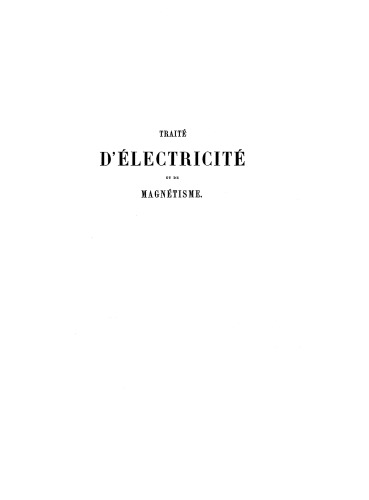 Traité d’électricité et de magnétisme