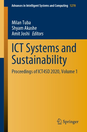 ICT Systems and Sustainability: Proceedings of ICT4SD 2020, Volume 1