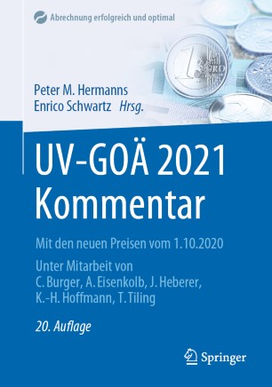 UV-GOÄ 2021 Kommentar: Mit den neuen Preisen vom 1.10.2020