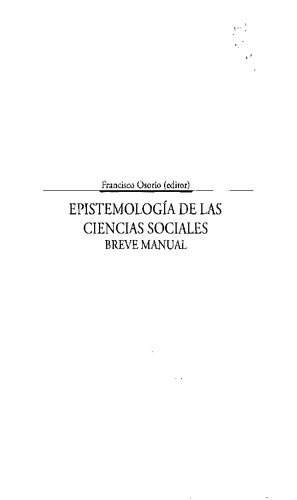 Epistemologia De Las Ciencias Sociales