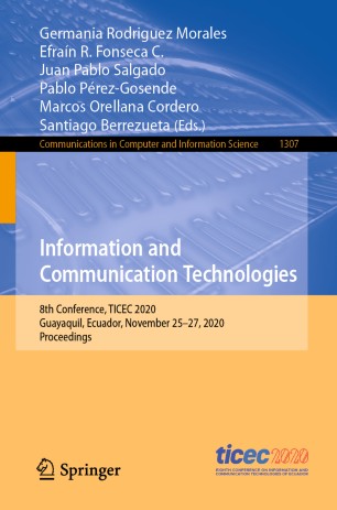 Information and Communication Technologies: 8th Conference, TICEC 2020, Guayaquil, Ecuador, November 25–27, 2020, Proceedings