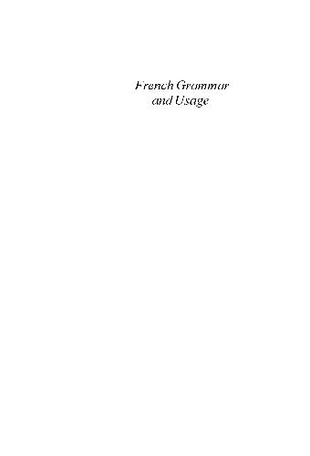 French grammar and usage