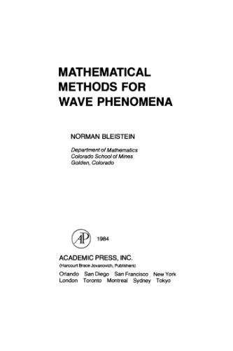 Mathematical methods for wave phenomena