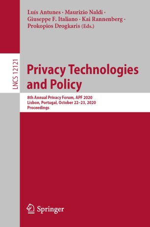 Privacy Technologies and Policy: 8th Annual Privacy Forum, APF 2020, Lisbon, Portugal, October 22–23, 2020, Proceedings