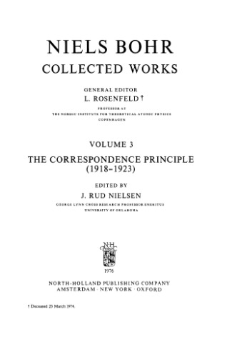 The Correspondence Principle (1918–1923)