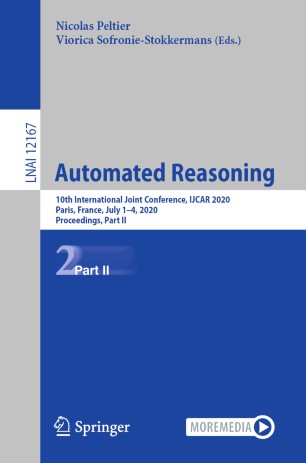 Automated Reasoning: 10th International Joint Conference, IJCAR 2020, Paris, France, July 1–4, 2020, Proceedings, Part II