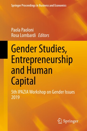 Gender Studies, Entrepreneurship and Human Capital: 5th IPAZIA Workshop on Gender Issues 2019