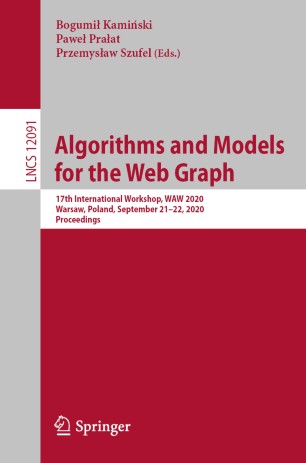 Algorithms and Models for the Web Graph: 17th International Workshop, WAW 2020, Warsaw, Poland, September 21–22, 2020, Proceedings