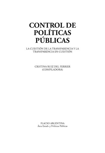 Control De Politicas Publicas