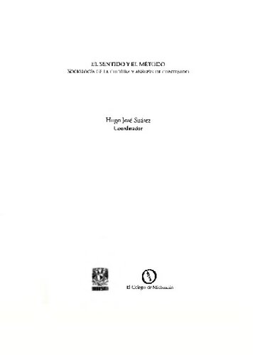 El Sentido Y El Metodo Sociologia De La Cultura Y Analisis De Contenido