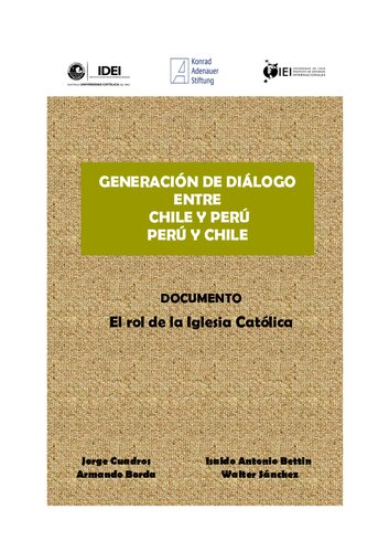 Generación de Diálogo Chile-Perú / Perú-Chile. El rol de la Iglesia Católica