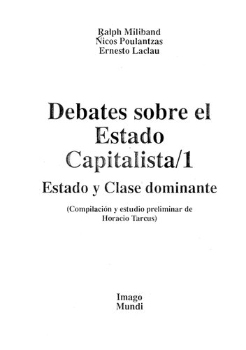 Debates Sobre El Estado Capitalista 1