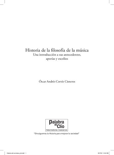 Historia De La Filosofia De La Musica