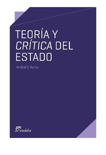 Teoria Y Critica Del Estado