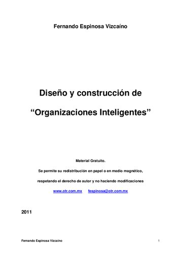 Diseño y Construcció de Organizaciones Inteligentes