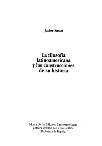 La filosofía latinoamericana y las construcciones de su historia