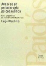 Avances en psicoterapia psicoanalítica