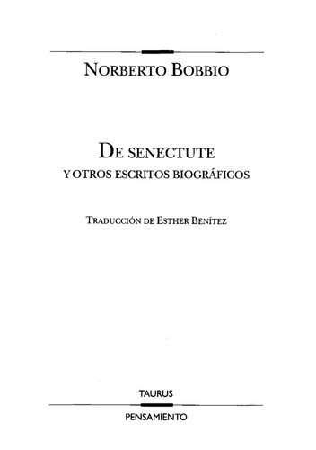 De Senectute Y Otros Escritos Biograficos