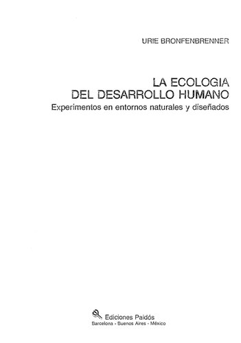 La Ecologia Del Desarrollo Humano