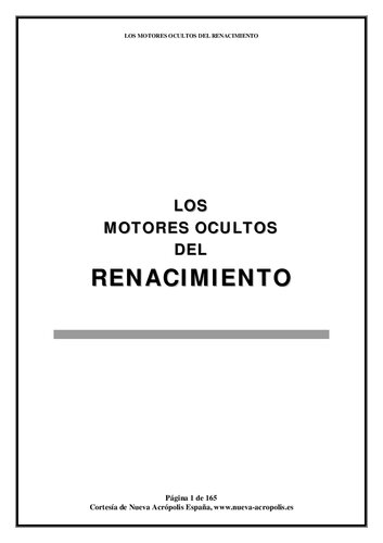 Los motores ocultos del Renacimiento