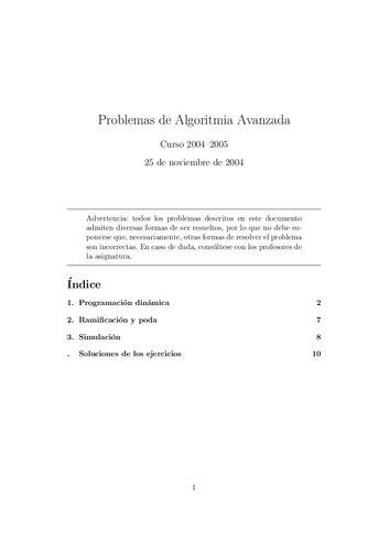 Problemas De Algoritmia Avanzada