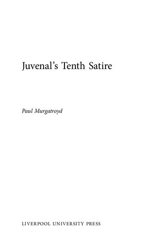 Juvenal's Tenth Satire